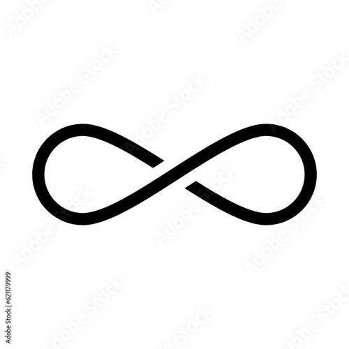Flat design simple infinity icon. Unlimited. Vector.