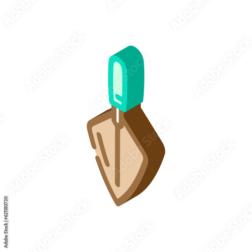 bricklayer trowel civil engineer isometric icon vector. bricklayer trowel civil engineer sign. isolated symbol illustration