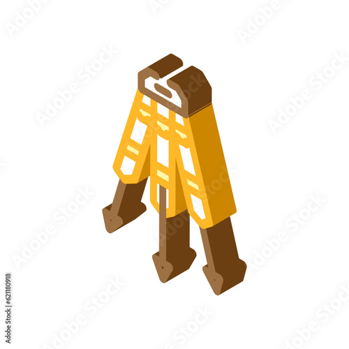 surveyors tripod civil engineer isometric icon vector. surveyors tripod civil engineer sign. isolated symbol illustration