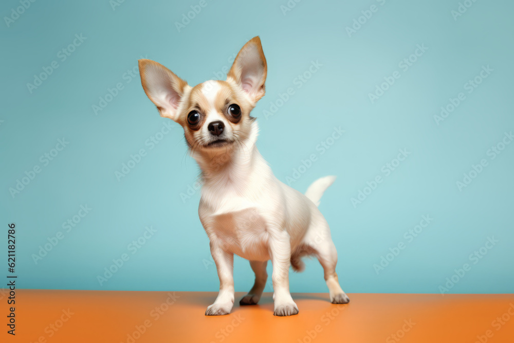 Cute Chihuahua in nature, national geography, Wide life animals. AI Generated. Cute Chihuahua in nature, national geography, Wide life animals. AI Generated.