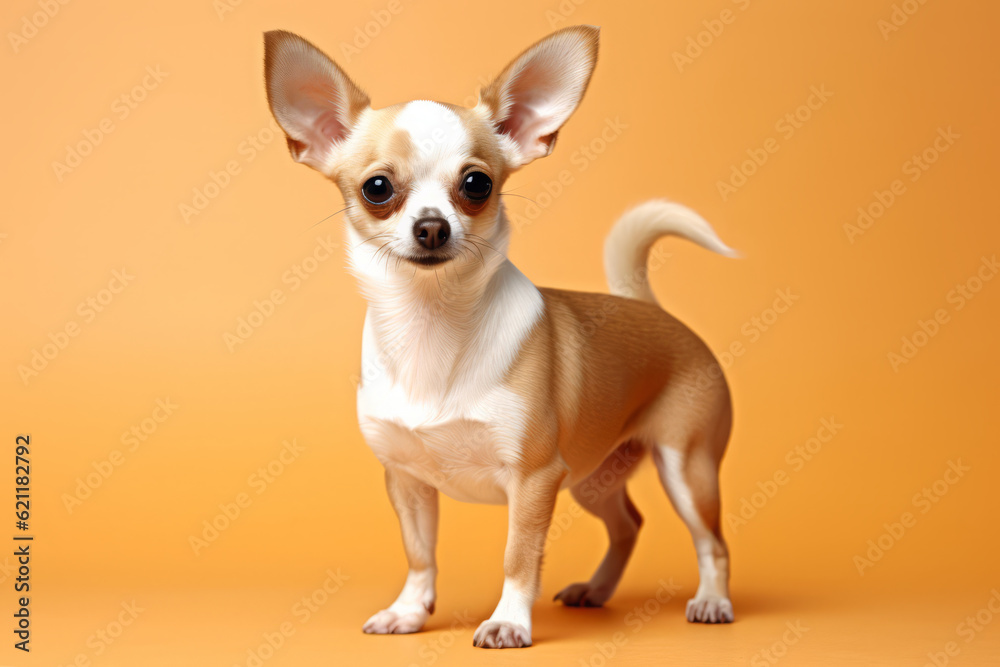 Cute Chihuahua in nature, national geography, Wide life animals. AI Generated.