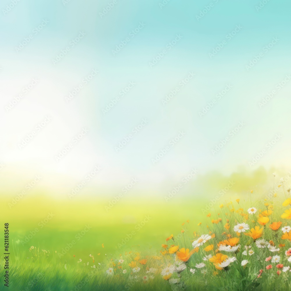 Obraz premium A spring background with empty space. Generative AI