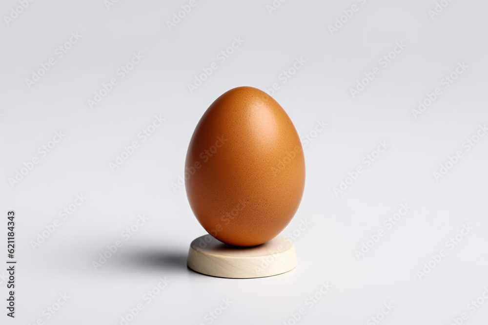 egg on isolated white background. closeup, hightly sharpen, realistic photo, generative ai
