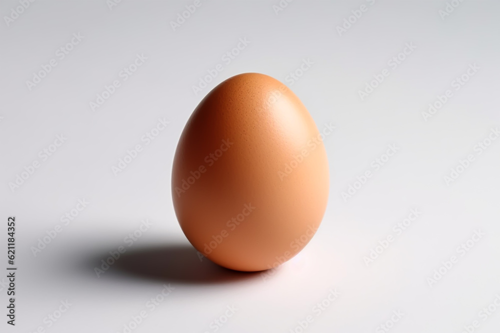 egg on isolated white background. closeup, hightly sharpen, realistic photo, generative ai