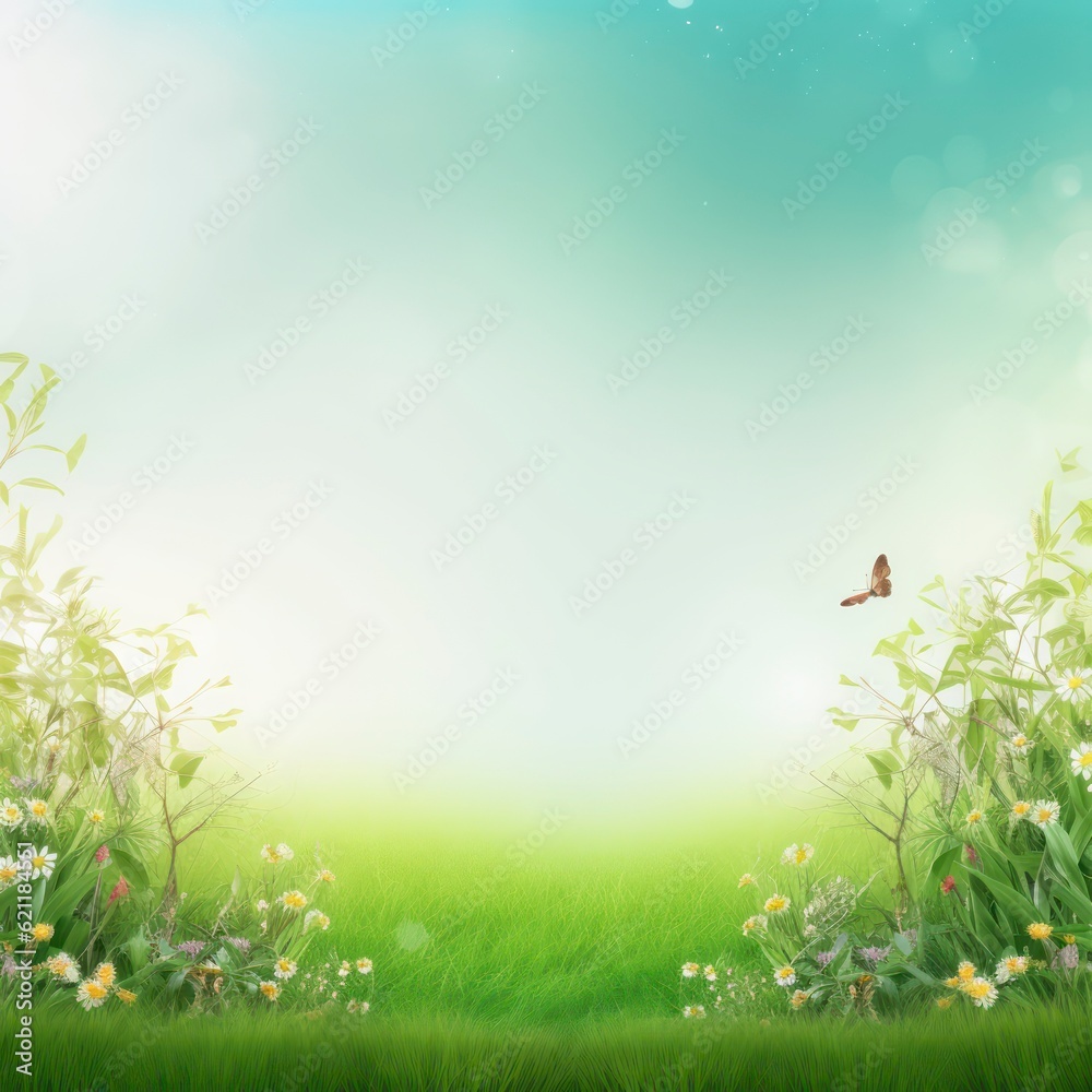 Obraz premium A spring background with empty space. Generative AI