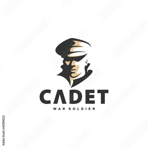 military man face logo illustration