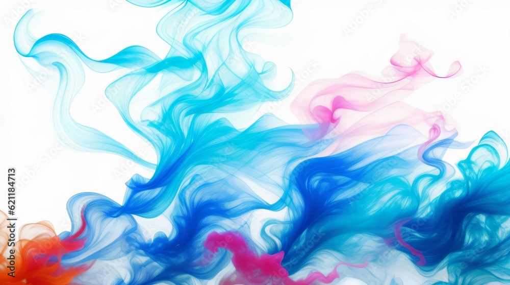 abstract colorful blue smoke