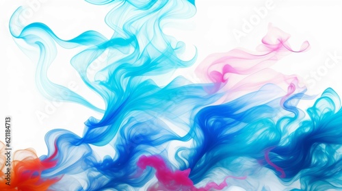 abstract colorful blue smoke
