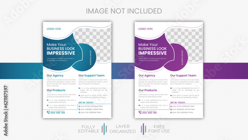 Modern and minimalist business flyer design template for multipurpose use
