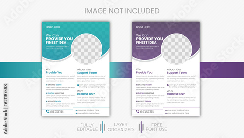 Modern flyer design template for business marketing