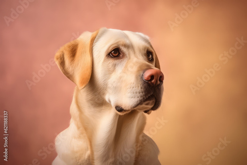 Cute Labrador in nature, national geography, Wide life animals. AI Generated. © Narin