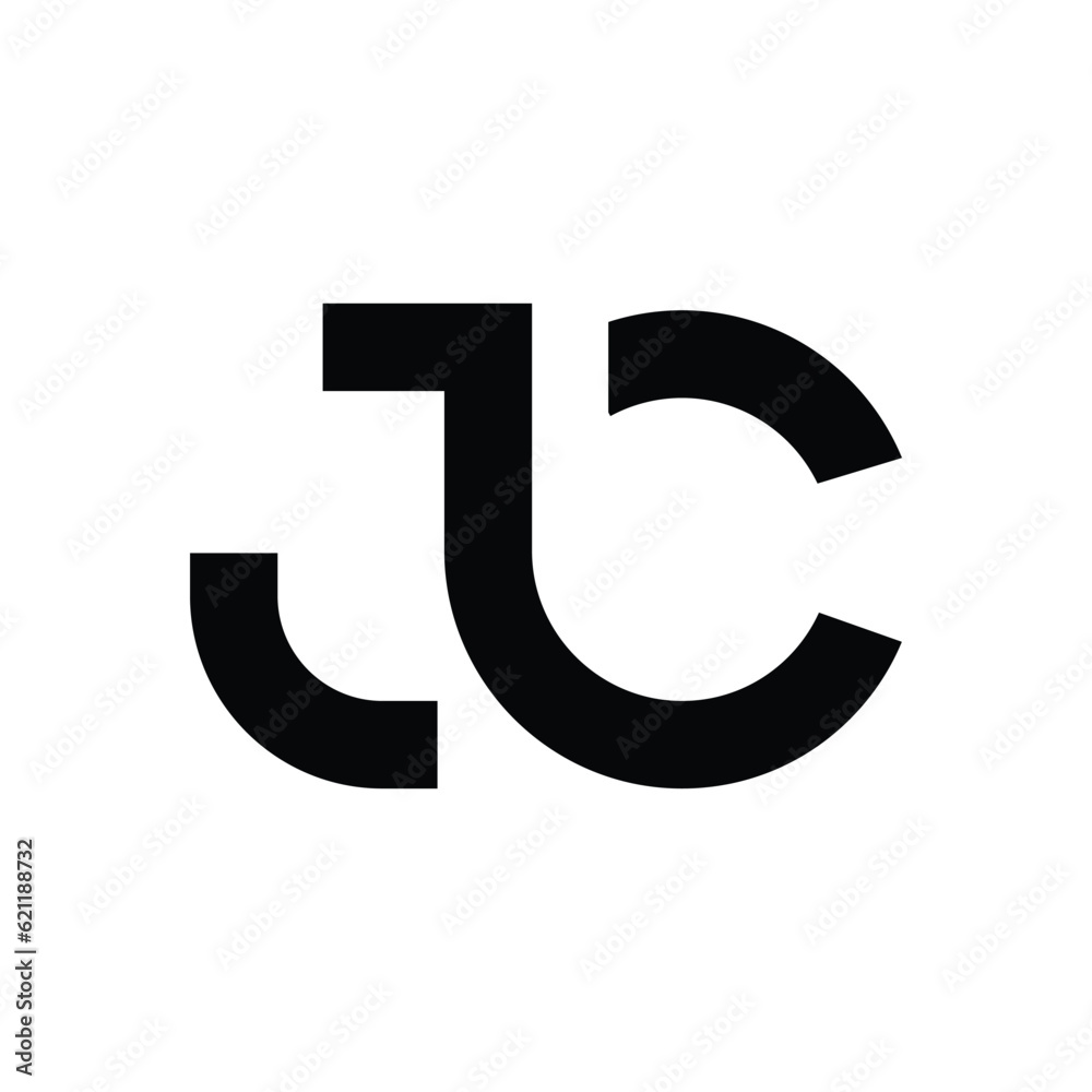 Letter JC initial minimalist logo template Letter JC initial minimalist logo template