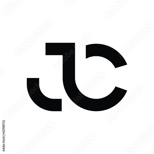 Letter JC initial minimalist logo template