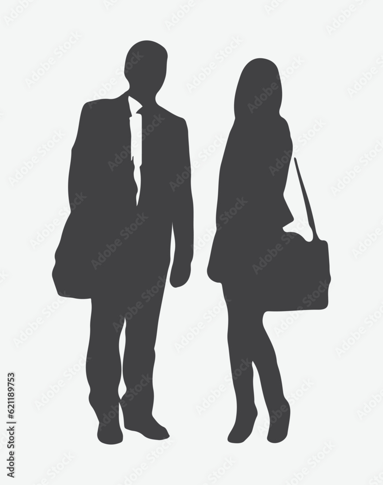 Elegant Silhouettes of a Beautiful Young Couple Embracing Love and Happiness Elegant Silhouettes of a Beautiful Young Couple Embracing Love and Happiness