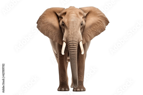 Isolated elephant on a transparent background  Generative Ai