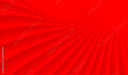 Abstract red background with 3d lines pattern, architecture minimal red striped vector background