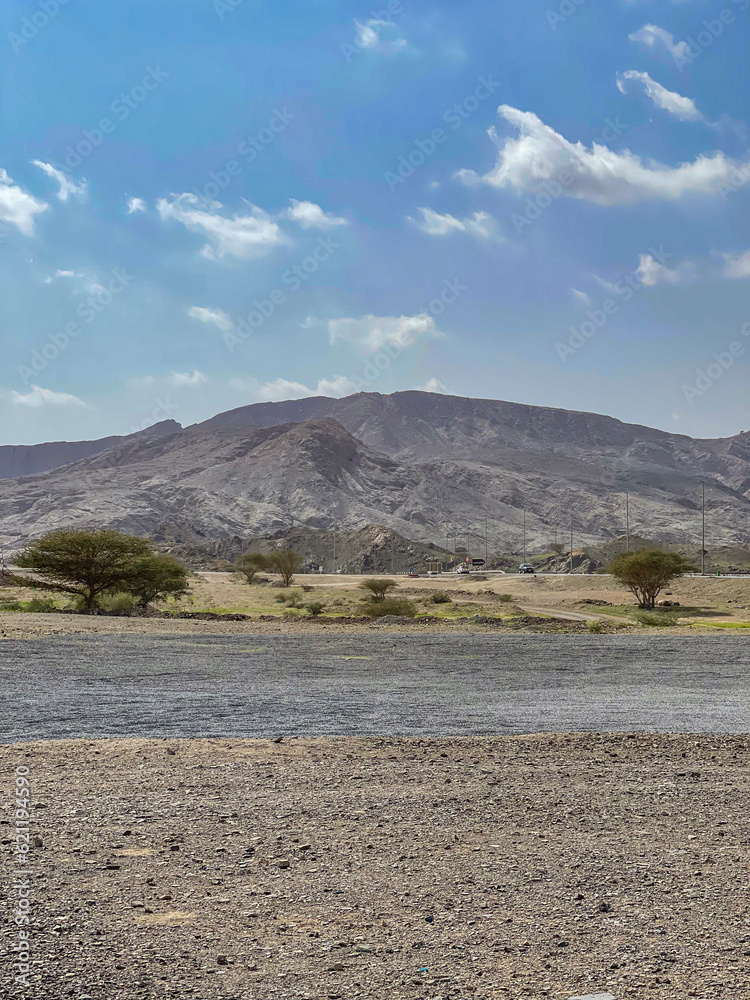 landscape view of Tawian, ras al khaimah, united arab emirates.