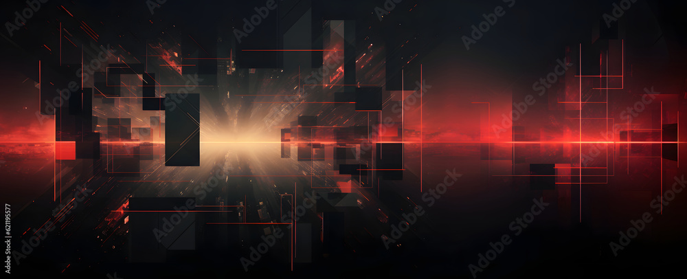 Abstract technology realms Panoramic background