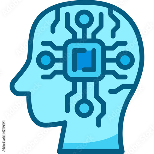 chip head two tone icon