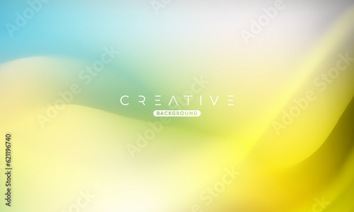 Abstract liquid gradient Background. Fluid colour mix. Yellow and Blue vivid Color blend. Modern Design Template For Your ads, Banner, Poster, Cover, Web, Brochure, and flyer. Vector Eps 10