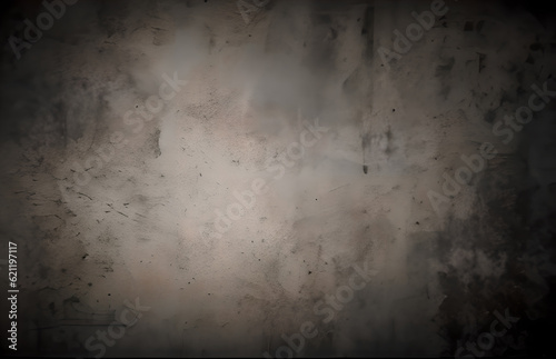 Black texture metal wall background grunge style, Generative AI