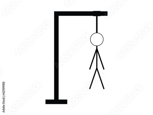 Hangman icon line art vector icon for apps and websites photo