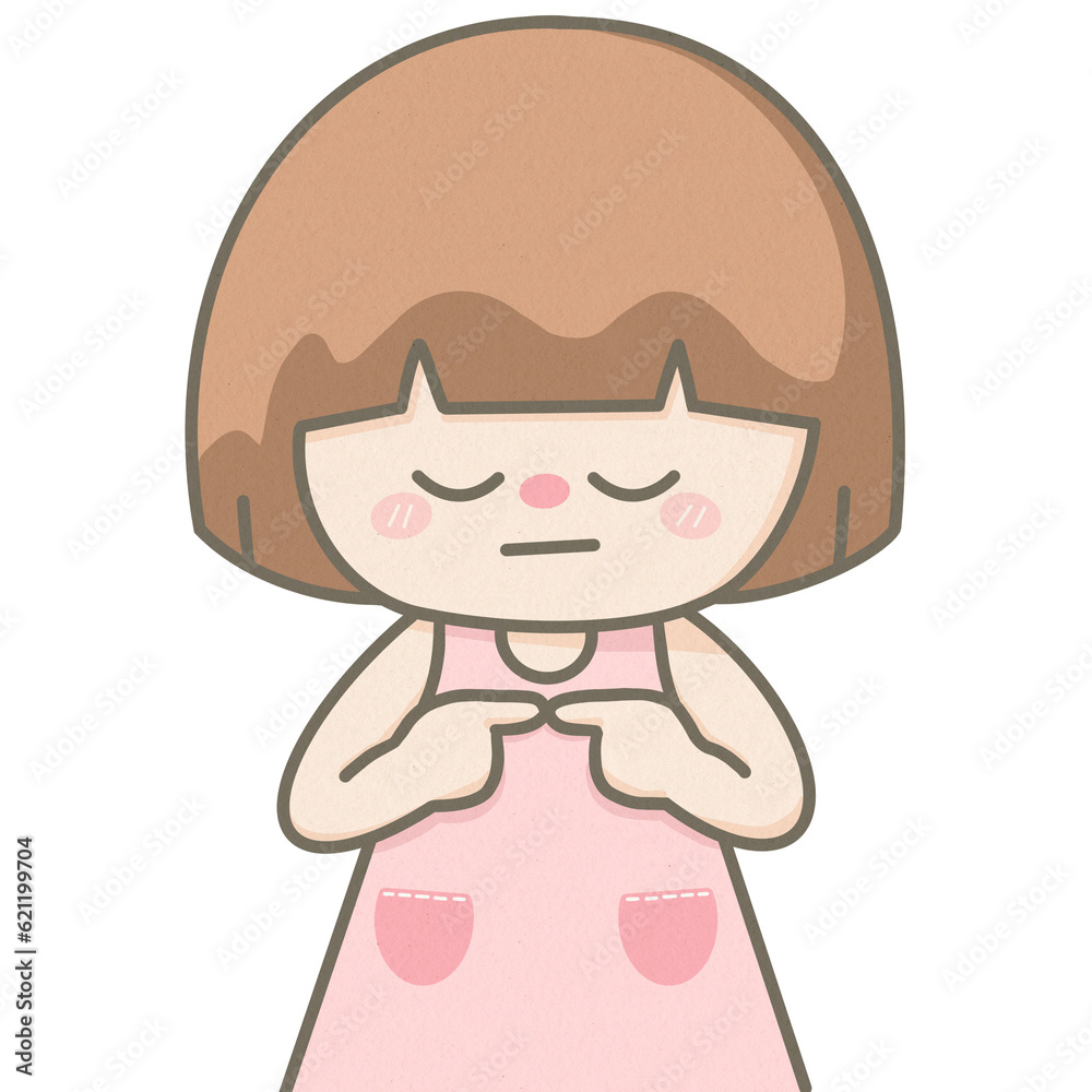 little girl thinking and stress little girl thinking and stress