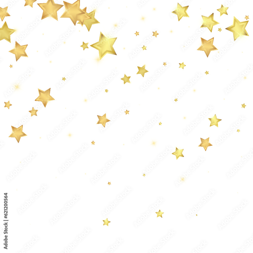 Magic stars vector overlay.  Gold stars scattered