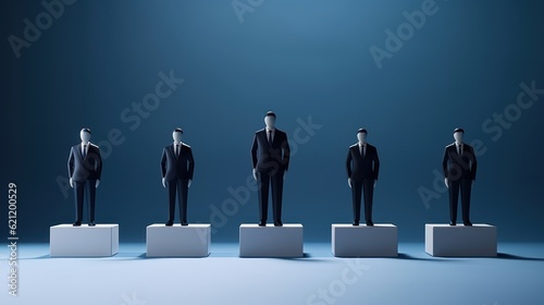 Business Leadership Concept, Teamwork Together Collaboration, Human Resources Management. Generative Ai