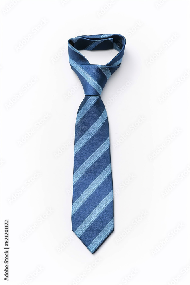 Tie on white background, generative ai Tie on white background, generative ai