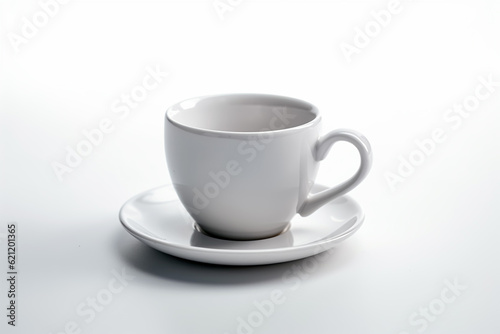 tea cup on isolated white background, generative ai