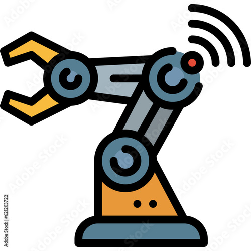 robot arm filled outline icon