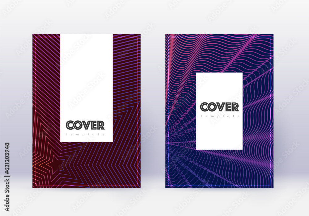 Hipster cover design template set. Violet abstract Hipster cover design template set. Violet abstract