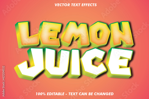 lemon juice editable text effect