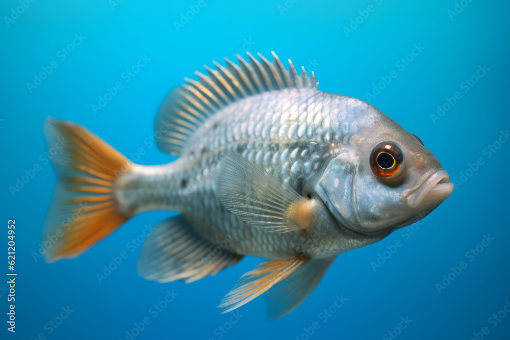 Very cute Cichlid in nature, national geography, Wide life animals. AI Generated.
