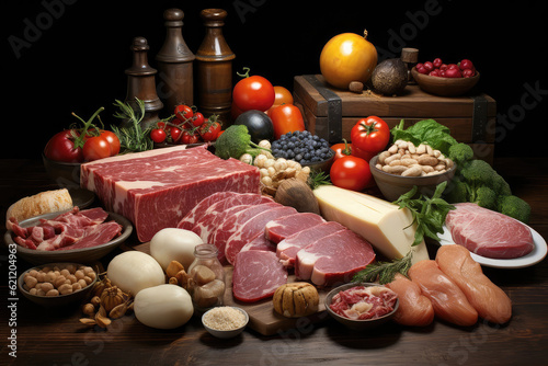 A photograph showcasing a market stand specializing in exotic meats, offering delicacies such as kangaroo, alligator, and ostrich, enticing adventurous eaters in