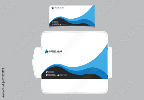 professional envelope vector template design