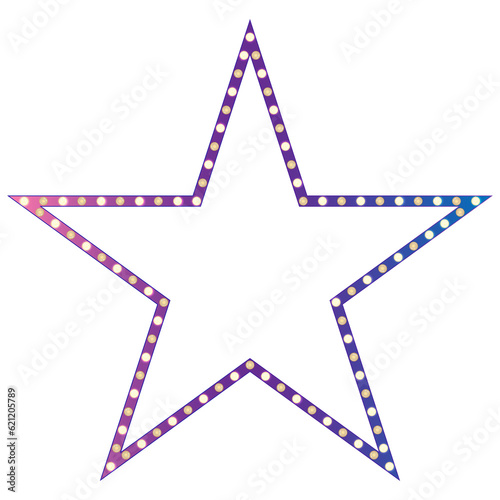 bulb star light frame with future color png