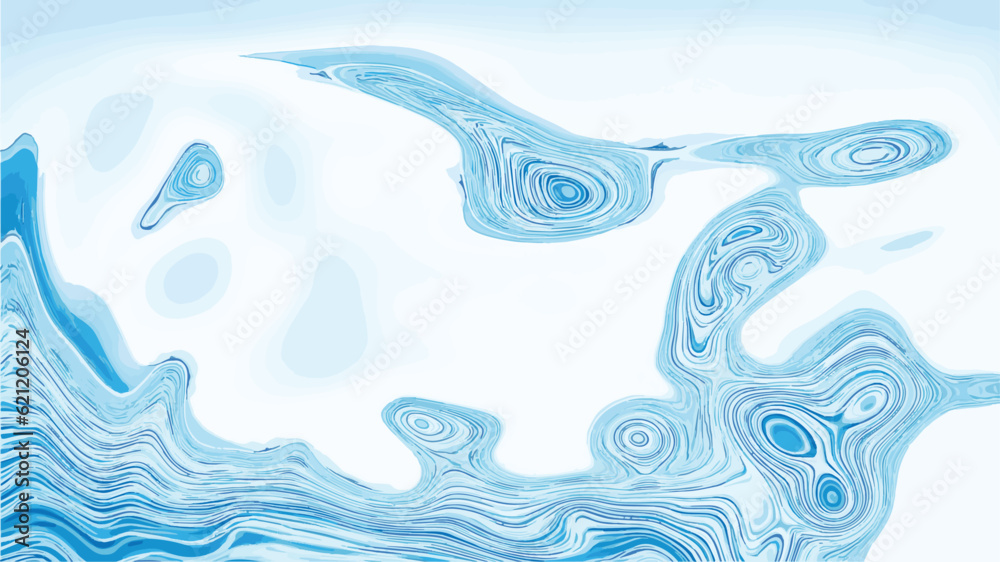 Abstract Liquid Background | Classic Blue Color Abstract Fluid Acrylic Painting. Marbled Blue Abstract background. Liquid Pattern | Trendy Abstract Colorful Liquid Background. Stylish Wave Texture	