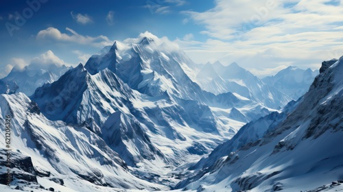 Majestic Mountain Peaks: Breathtaking High Altitude Perspective