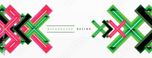 Cross line background minimal geometric template. Design for wallpaper, banner, background, landing page, wall art, invitation, prints, posters