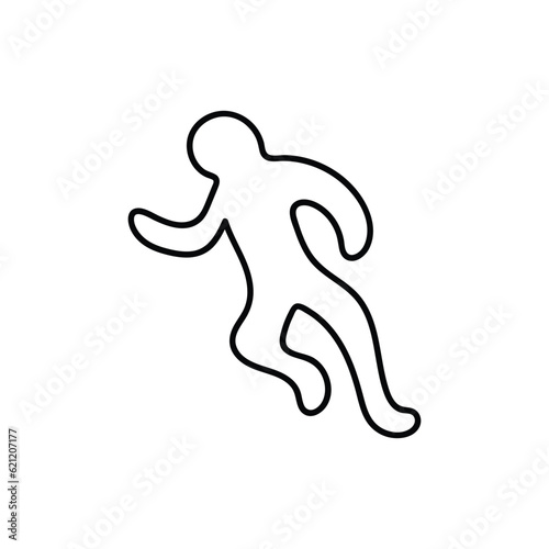 Hand drawn Kids drawing Cartoon Vector illustration crime scene icon Isolated on White Background