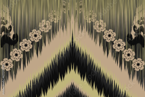 Explore the vibrant world of ikat chevron pattern fabric, a trendy and stylish textile design that adds a pop of color to fashion and home decor. This abstract and geometric art print is perfect.