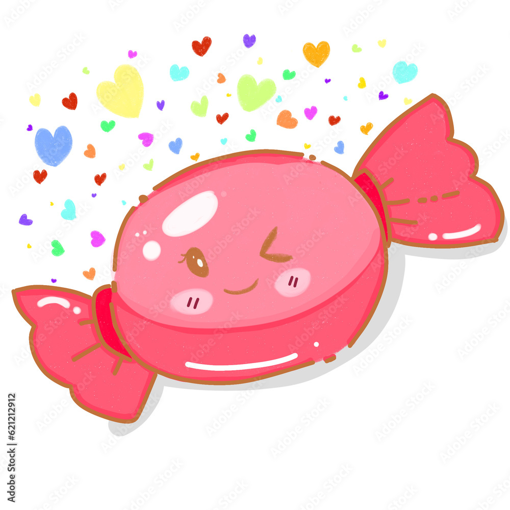 Candy and heart Candy and heart