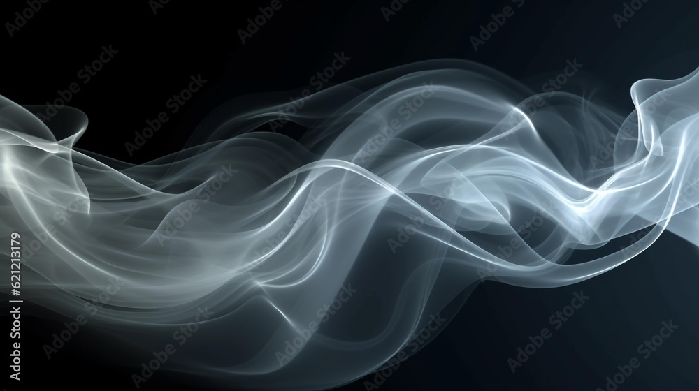 a single-line smoke abstract background, AI-Generated
