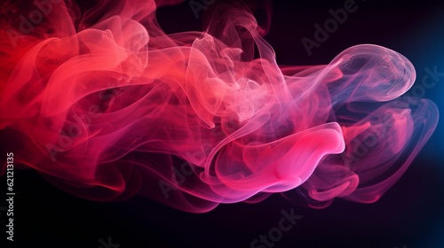 red smoke on black background, AI-Generated