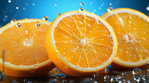 slices of orange  HD 8K wallpaper Stock Photographic Image