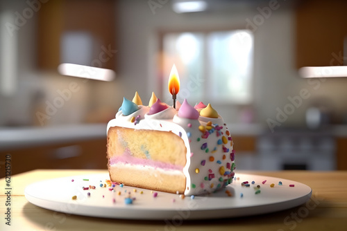 Birthday cake Made with Generative AI