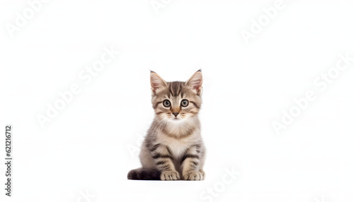 kitten cat isolated on white background