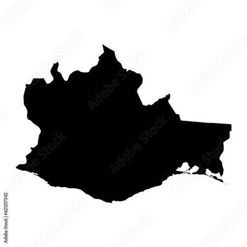 Photography Oaxaca state map, administrative division of the country of Mexico